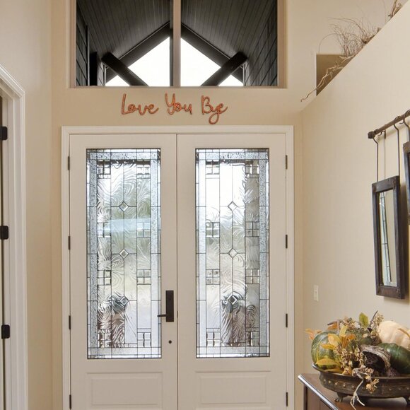 Express Your Affection: 21.6” Love You Bye Wooden Wall Art for Entryway - Picture 6 of 7